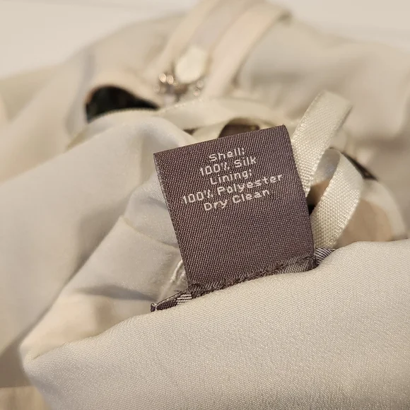 Ann Taylor Floral Halter Top with Blue and Green Accents 100% Silk Sz 8 - Picture 6 of 9